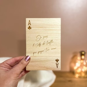 Cartolina con citazione d'amore da offrire per San Valentino, idea regalo per innamorati, dichiarazione d'amore