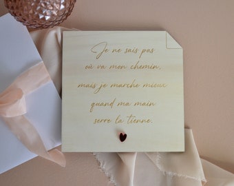 Kaart met liefdescitaat om aan te bieden voor Valentijnsdag, cadeau-idee voor geliefden, liefdesverklaring