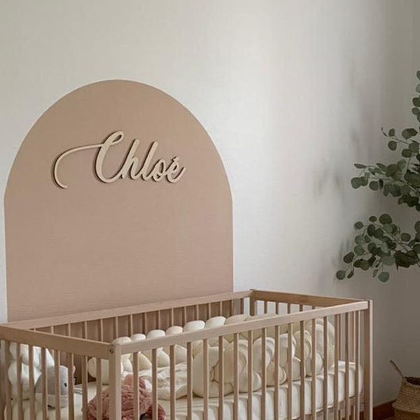 Prénom en bois sur-mesure à personnaliser pour décorer chambre enfant ou bébé, coffre à jouets, cadeau de naissance, anniversaire, baptême