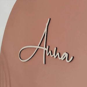 Custom-made wooden first name or word sign to personalize to decorate a child's or baby's room, birth gift, birthday, baptism image 1