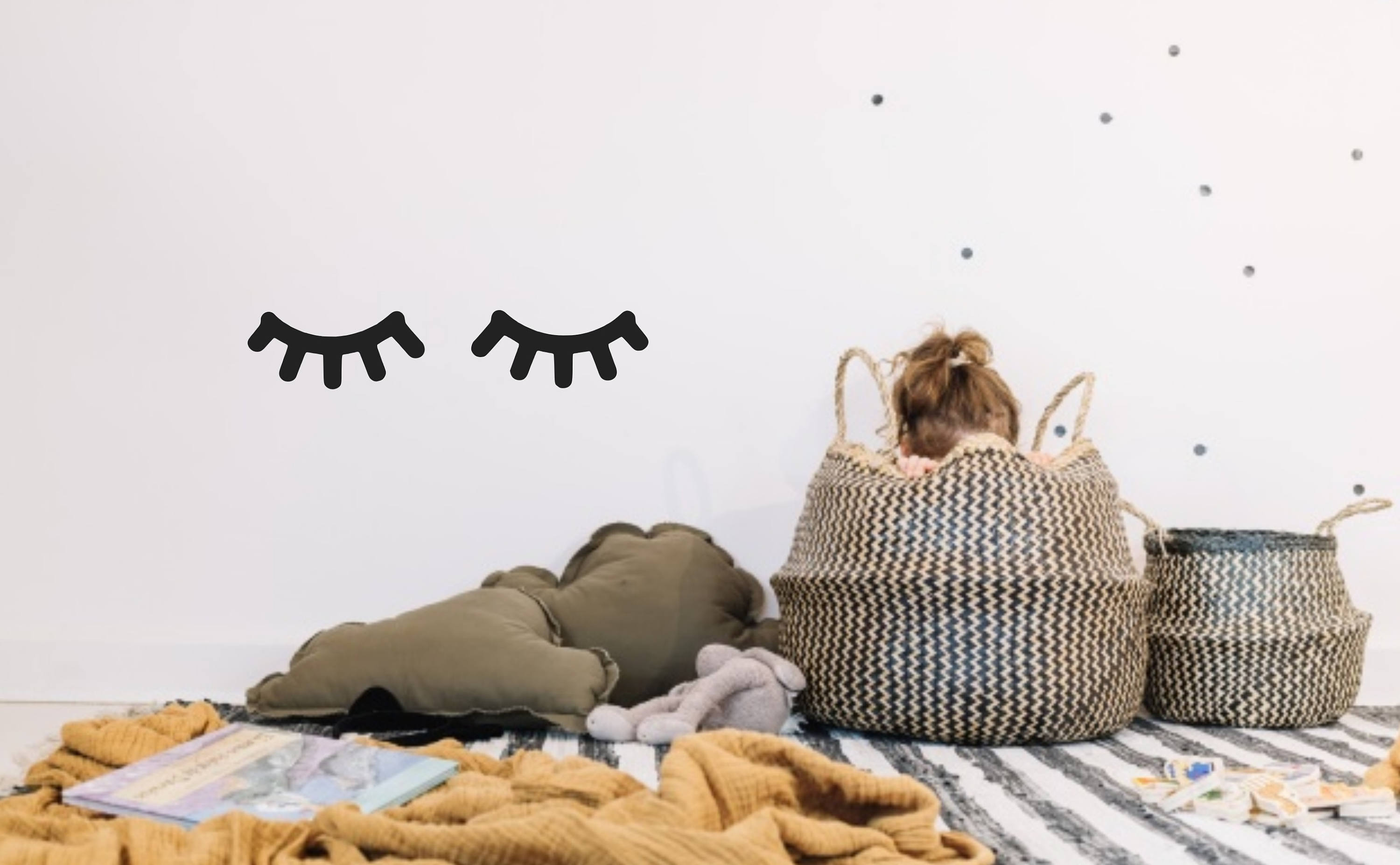 Stickers en Bois Yeux de Biche - Stickers Cils