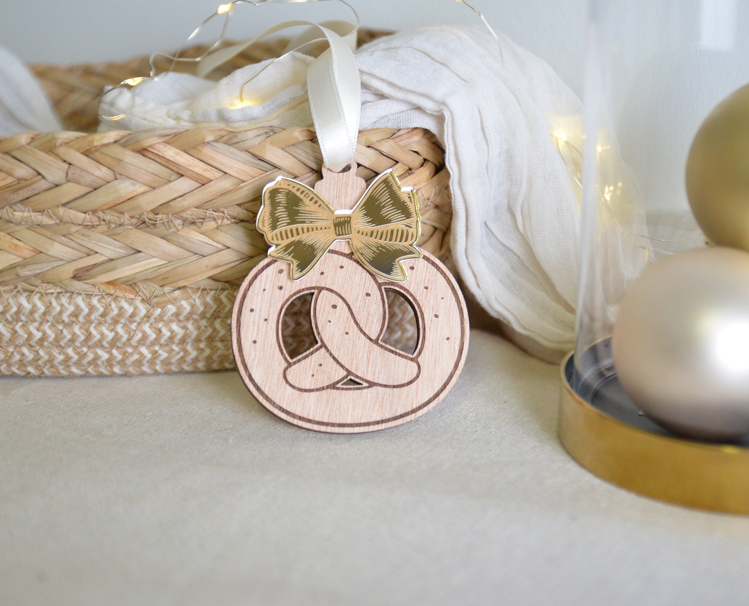 Boule de Noël en Forme Bretzel, Décoration Pour Sapin, Magie Alsace