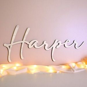 Personalized wooden first name, wall decoration, toy box, children&#39;s room, birth gift idea, birthday, baby