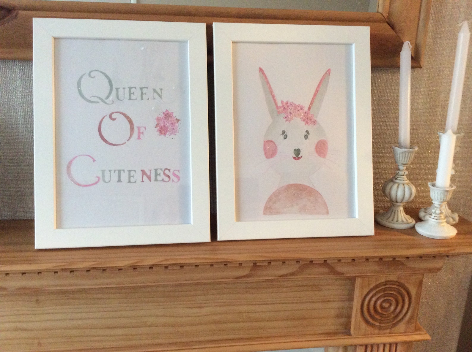 Original Nursery Framed Art For Girl QUEEN OF CUTENESS Etsy