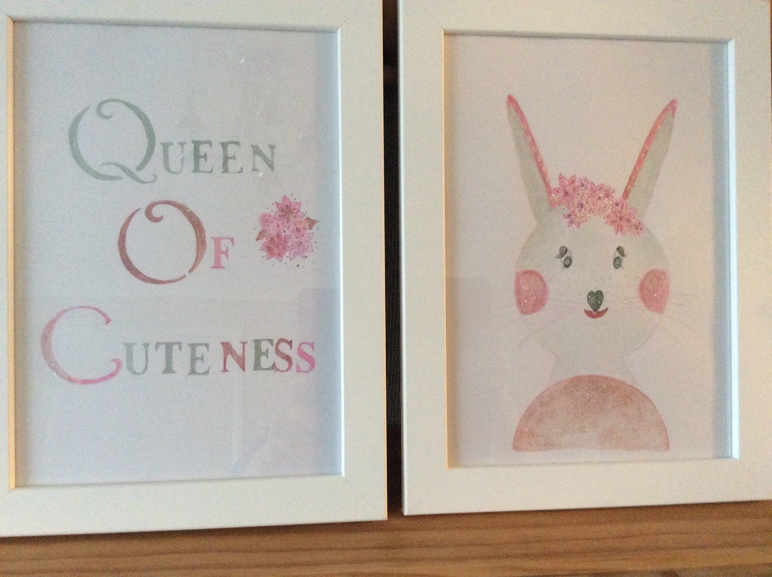 Original Nursery Framed Art For Girl QUEEN OF CUTENESS Etsy
