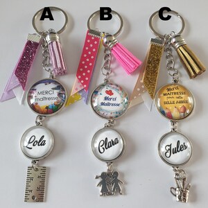 "bedankt meesteres" sleutelhanger, meesteres cadeau, meesteres aanpasbare sleutelhanger