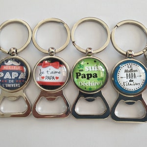 porte clés décapsuleur papa, porte clés papa je t'aime, cadeau papa