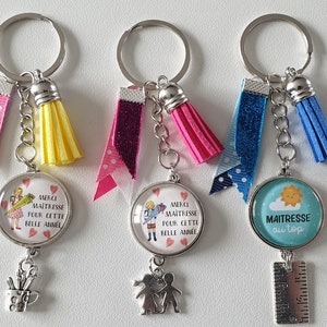 Meesteres cadeau, meesteres sleutelhanger, eindejaar meesteres cadeau, school meesteres