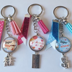 super atsem sleutelhanger, atsem cadeau, gepersonaliseerde Atsem sleutelhanger