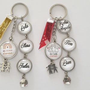 Mother&#39;s Day, mom custom key ring, Mother&#39;s Day gift, mom gift, golden mom