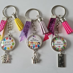 atsem Meesteres cadeau, Meesteres sleutelhanger, Meesteres cadeau, aanpasbare hoofdsleutelhanger