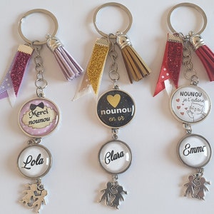 nanny keychain, nanny gift, personalized nanny