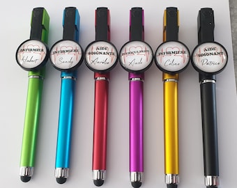 presente para enfermeira, caneta para enfermeira, caneta esferográfica personalizada, enfermeira, parteira, cuidadora, com nomes