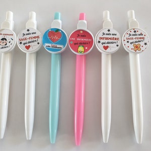 Stylo bille personnalisable,aide soignante,infirmière,sage femme,cadeau infirmière et aide soignante