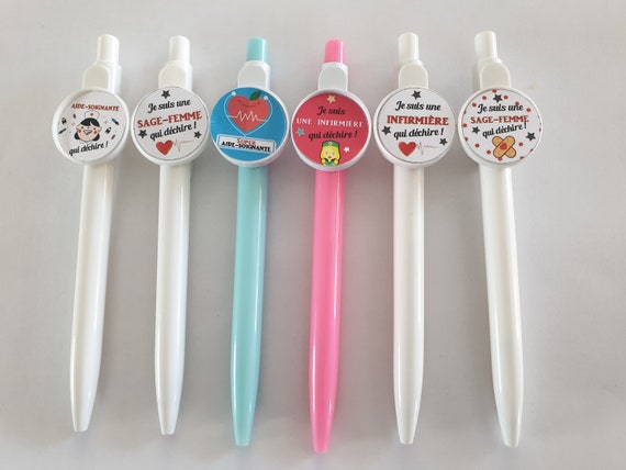 Stylo bille personnalisable,aide soignante,infirmière,sage femme,cadeau infirmière et aide soignante