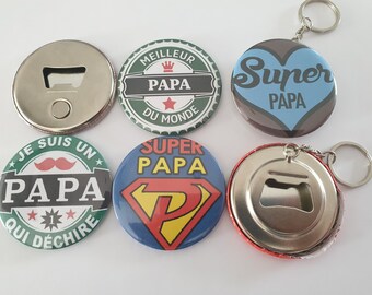 porte clés papa, décapsuleur papa qui déchire, porte clés papa, cadeau noël papa