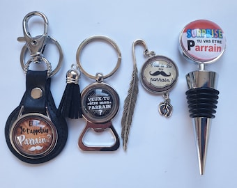Portachiavi Personalizzato Per Padrino – Vuoi Fare Da Padrino? – Regalo Richiesta Acciaio Inox Argento