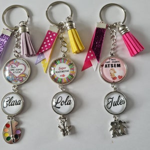 Master-sleutelhanger met de voornaam van het kind, Master-cadeau, aanpasbare Master-sleutelhanger