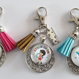 Porte clé atsem, bijou de sac atsem, atsem cadeau, cadeau école