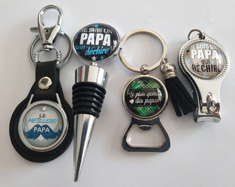 Porte clés papa, porte clés décapsuleur papa, cadeau papa, le meilleur papa, cadeau fête des pères