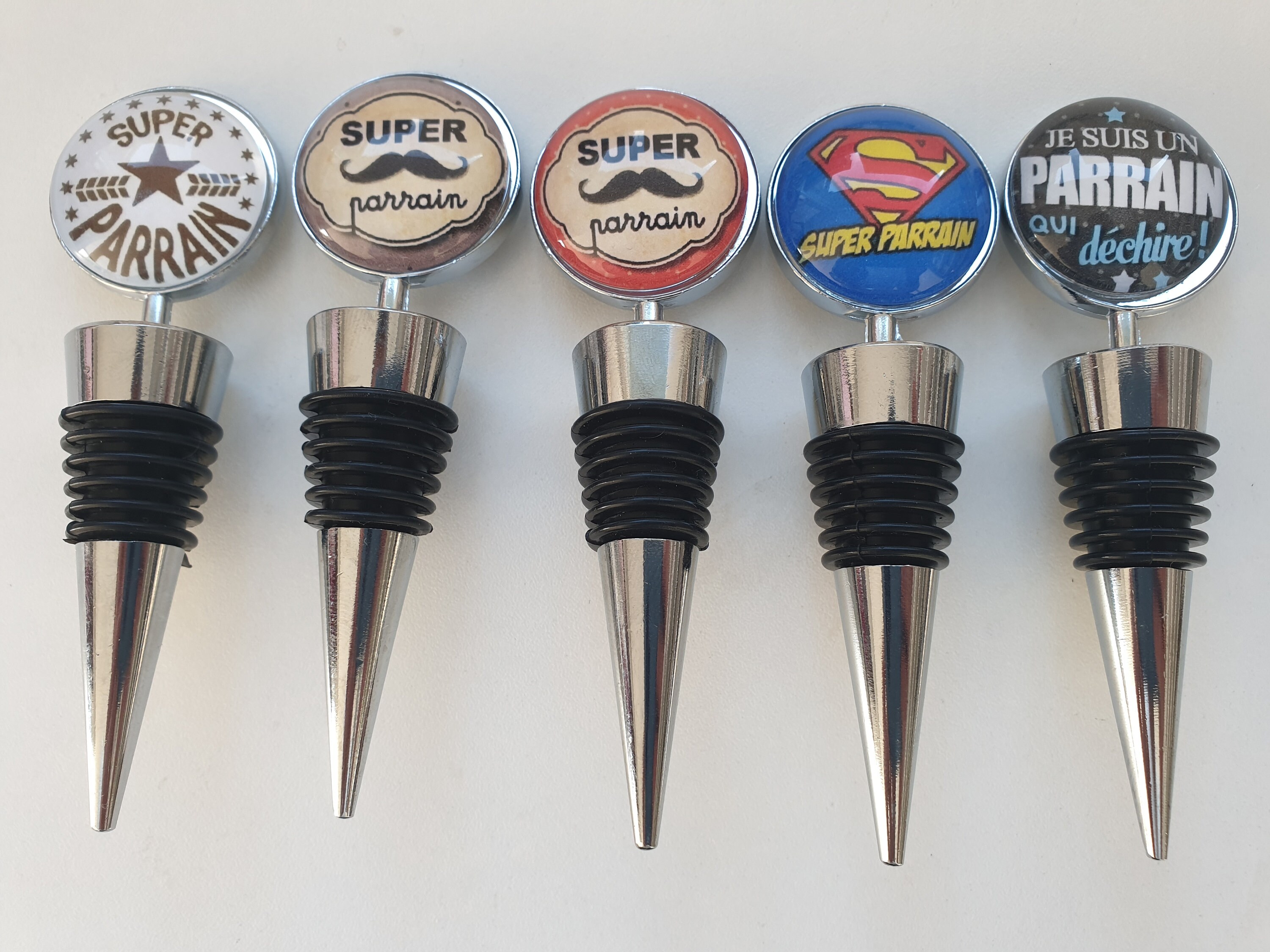 Bouchon Bouteille de Vin Parrain, Super Cadeau Parrain