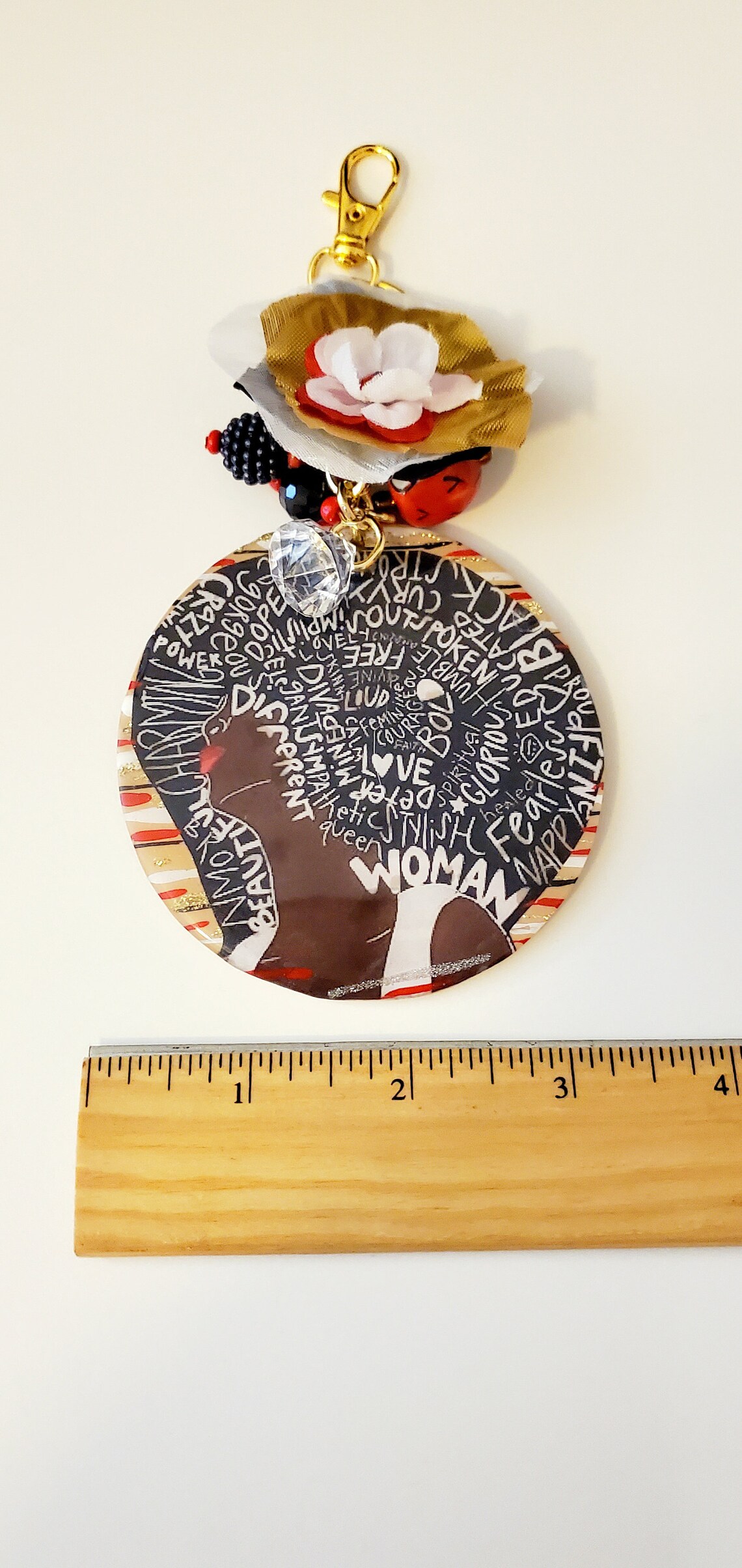 Large Purse/Key Chain Charm Afro Etsy