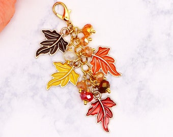 Fall Leaves Planner Charm/ Charm/ Planner Charms/ Travelers Notebook Charms/ Planner Charm For Tn/ chunky planner Charm.