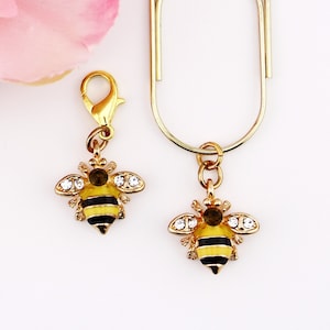 Bee Planner Charm, Planner Charm, Travelers Notebook Charms, Planner Accessories.