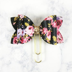 Bow Planner Clips, Rose Bow Planner Clips, Planner Accessories, Travelers Notebook Clips, Planner Decor.