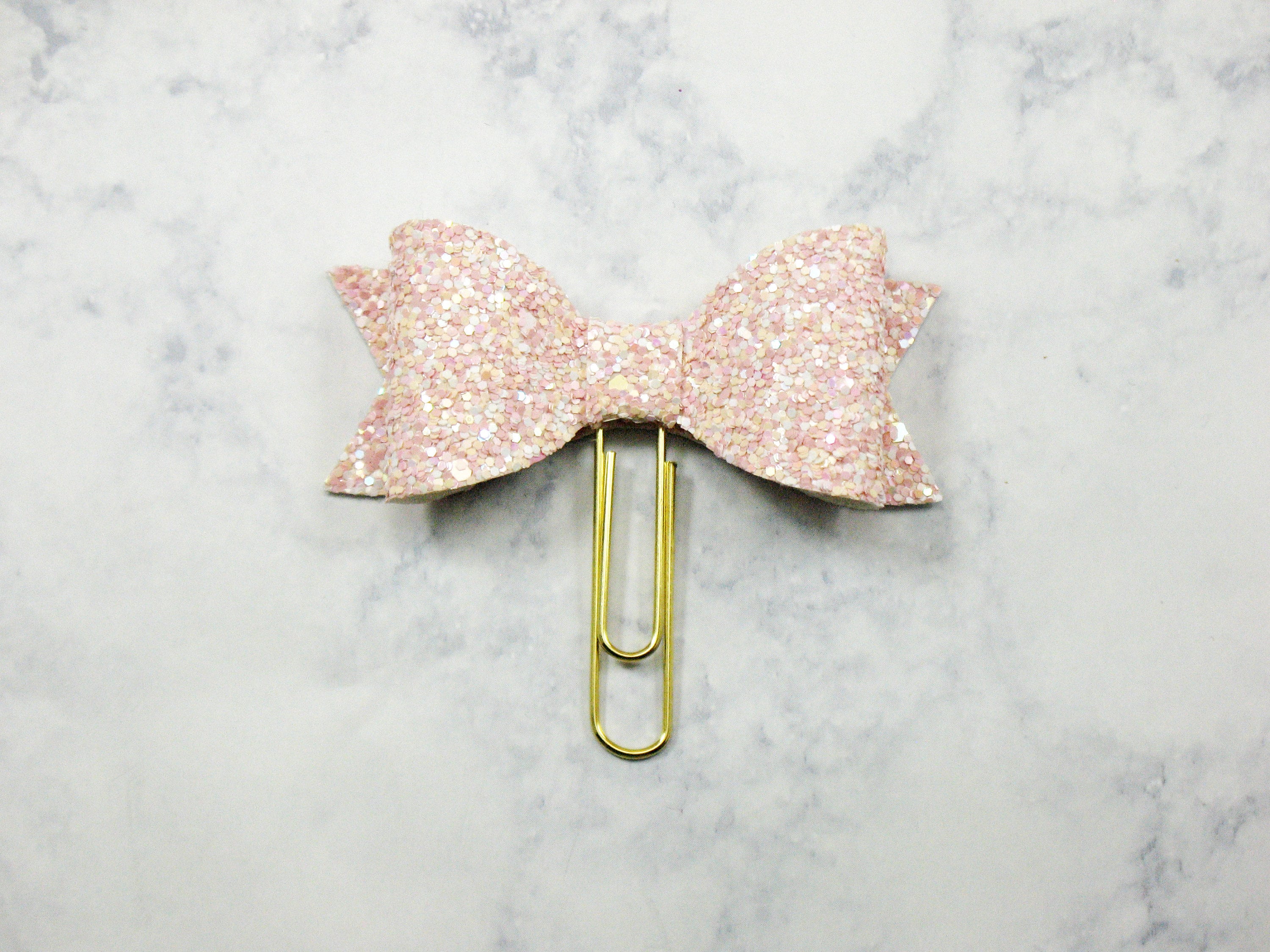 Pink Glitter Bow Paper Clips Planner Organiser Filofax Kikki K Bookmark Pink Glitter Bow Paper Clips Planner Organiser Filofax Kikki K Bookmark