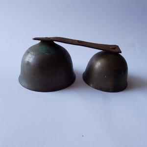 19th/20th C Pr. of Brass Shaft Bells, Horse Carriage Pole/Tongue Bells, Beautiful Tones, Perfect Size for Pony Carts or Sleighs