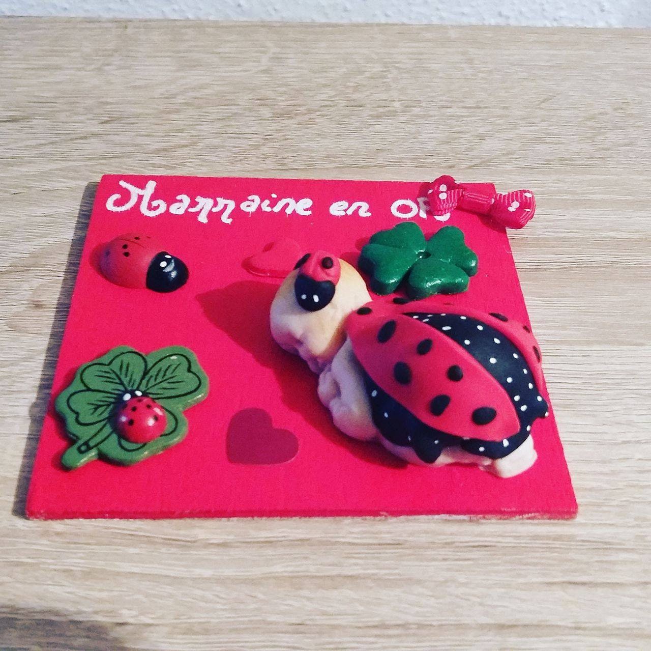 Plaque Décorative Marraine en Or