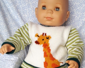 ORDER !!! GIRAFFE VEST NEW HAND KNITTED SIZE 2T ORDER