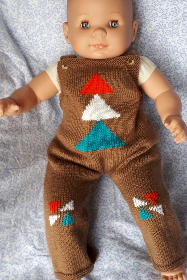 Salopette bébé layette tricoté main salopette pantalon image 0