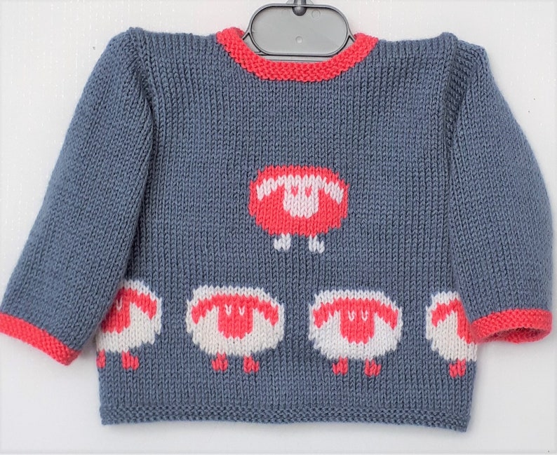 Brassiere baby girl 3 months layette knit hand wool sheep gift birth