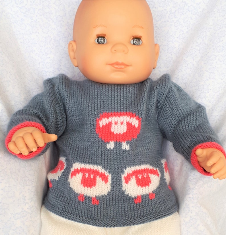 Brassiere baby girl 3 months layette knit hand wool sheep gift birth
