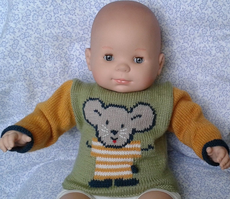 BRASSIÈRE bébé layette tricotée main  pour bébé 3 mois motif image 0