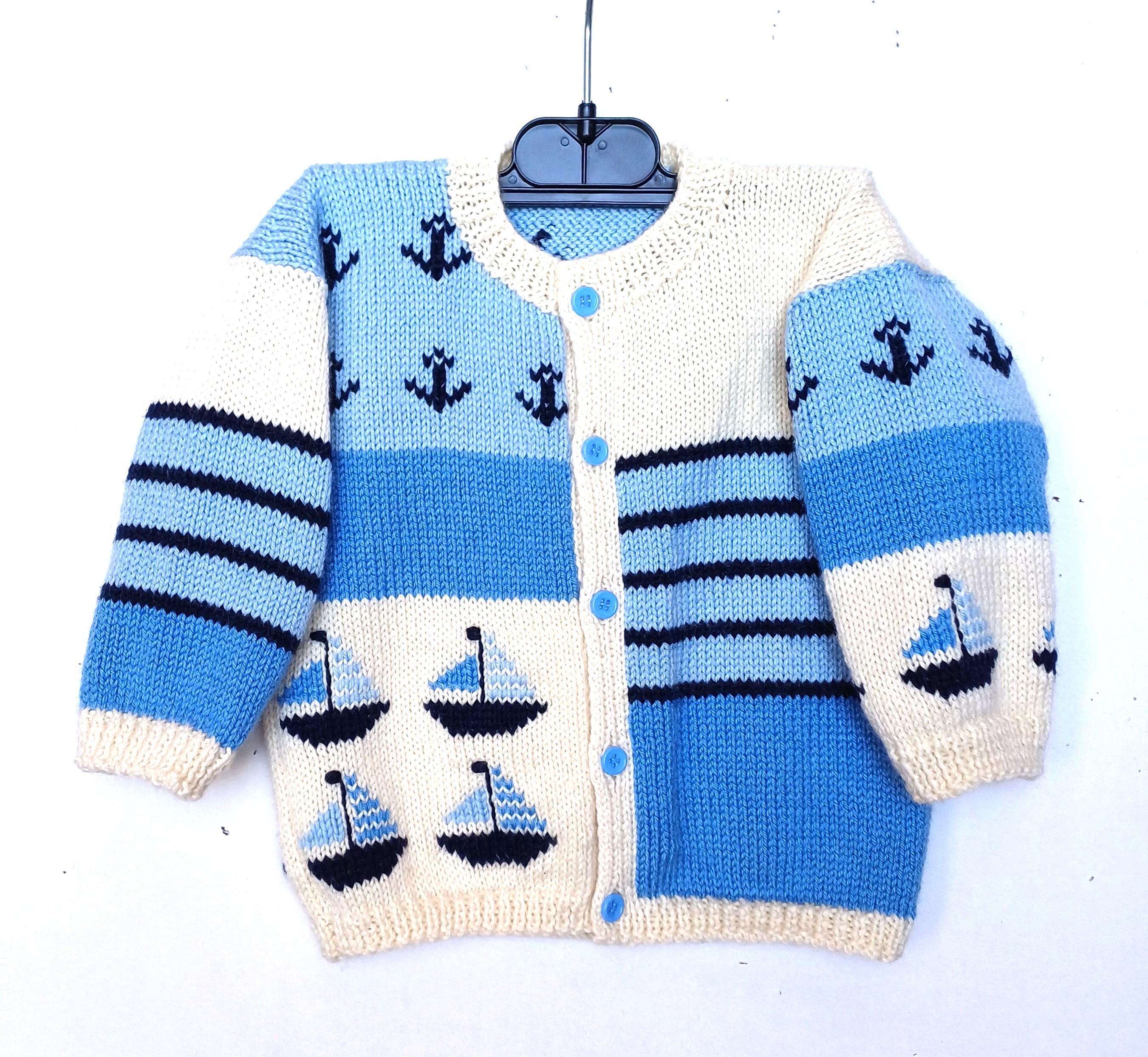 Gilet Long à Capuche Bleu Marine Rayures Blanches – Taille TS – Comme Neuf