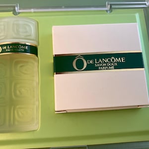 Ô de Lancôme parfymsamlarset: Tvål och Eau de Toilette i miniatyr. Mycket sällsynt.