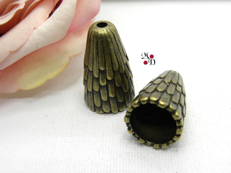 beaded trapeze cone trapeze cone cup pearl cone cap cup bronze tube cone Indian cone cap bronze cone cap