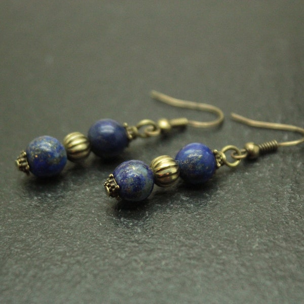 Boucles d'oreilles Pierres Lapis Lazuli