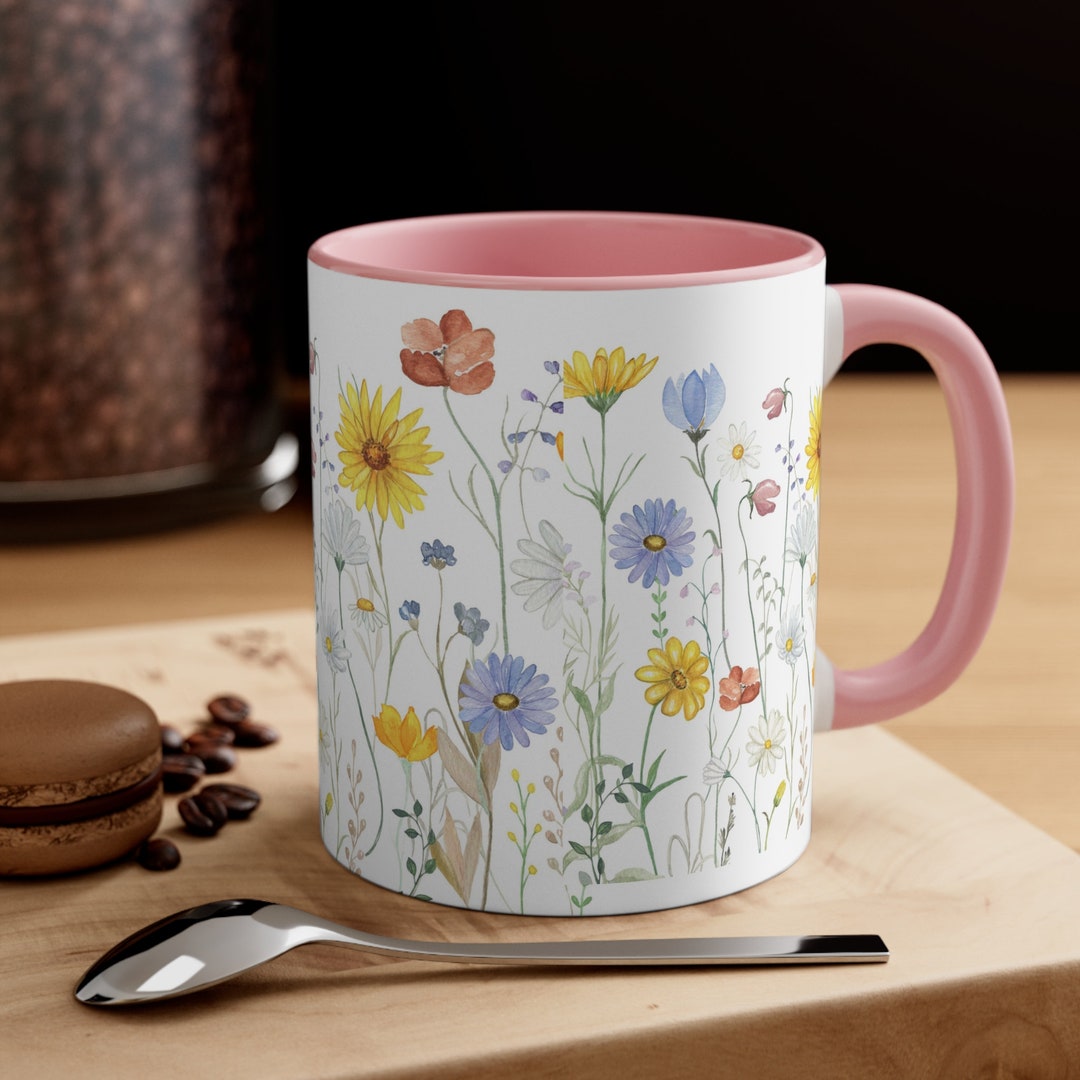 Boho Chic Wildflower Cottagecore Coffee Mug - Etsy