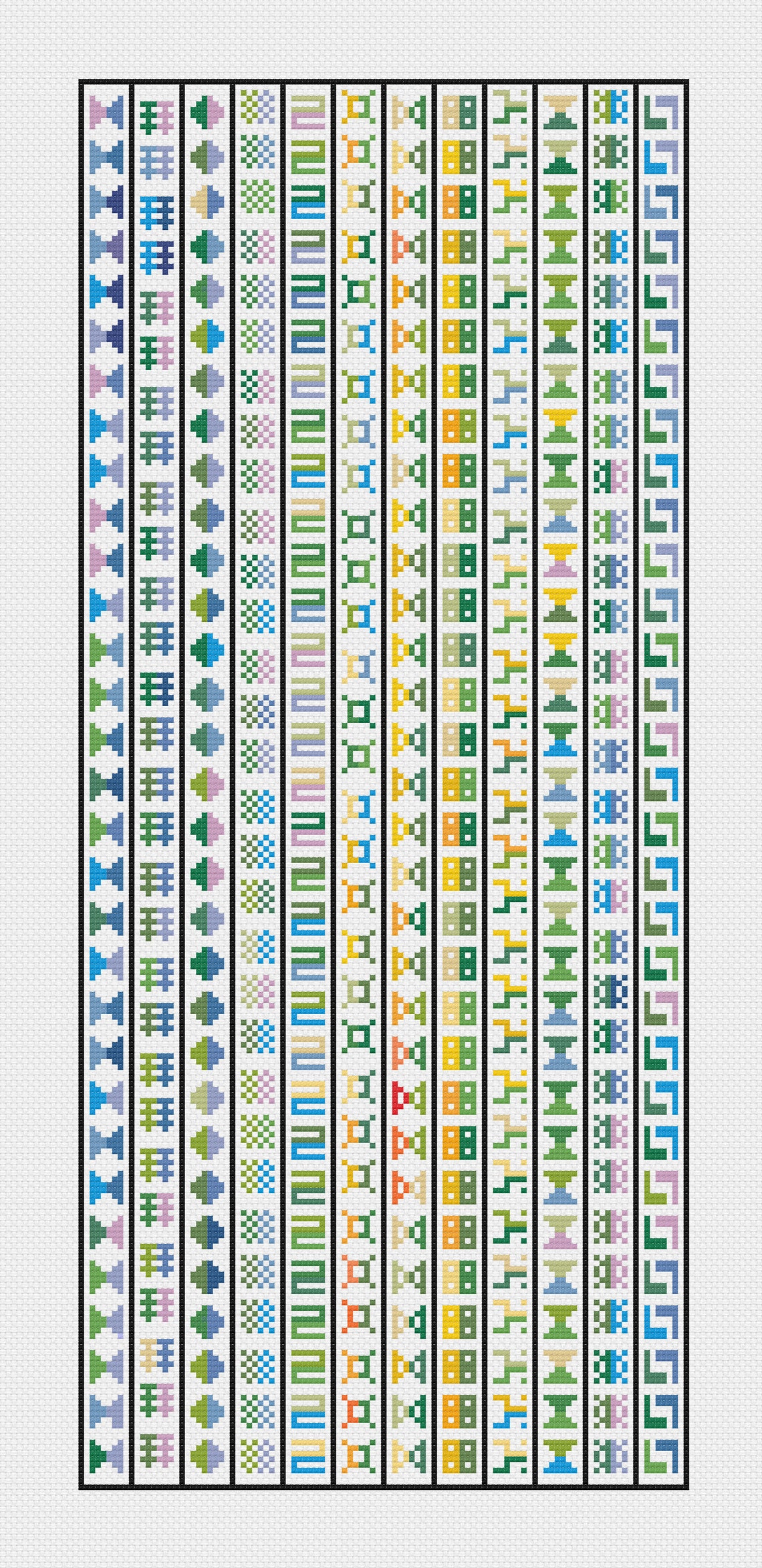 Temperature Symmetry Cross Stitch Chart Pack :instant PDF | Etsy UK