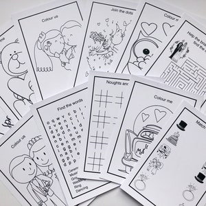 Children's Personalised Wedding Activity Colouring Pack, Favour, Gift image 4
