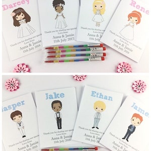 Children's Personalised Wedding Activity Colouring Pack, Favour, Gift image 3