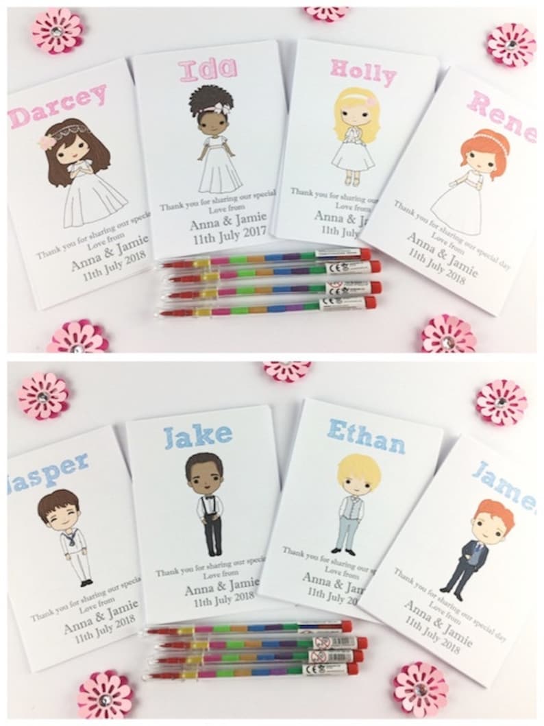 Children's Personalised Wedding Activity Colouring Pack, Favour, Gift image 3