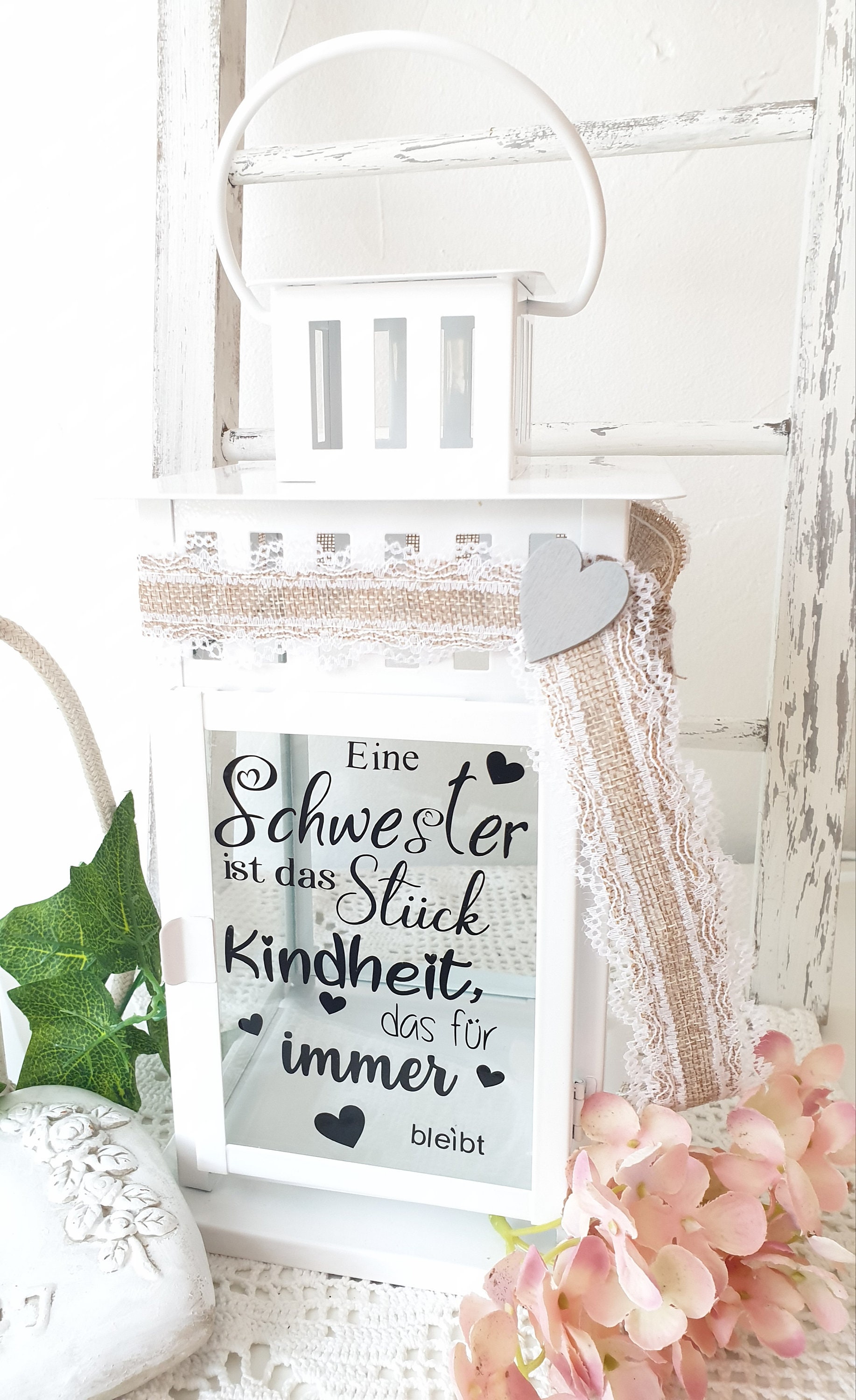 Wunderschöne Laterne mit Spruch fpr Geschwister Schwester Etsy
