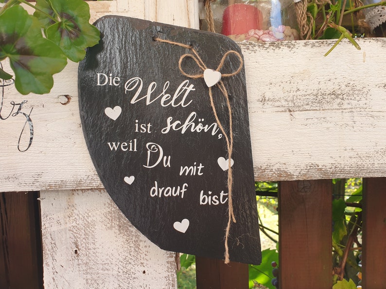 Wunderschöne Schiefertafel mit Spruch Etsy