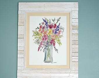 VIBRANCE IN GLASS watercolor print.