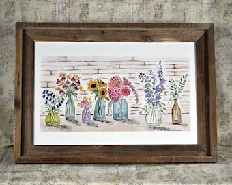 ARRANGING HAPPINESS watercolor print.